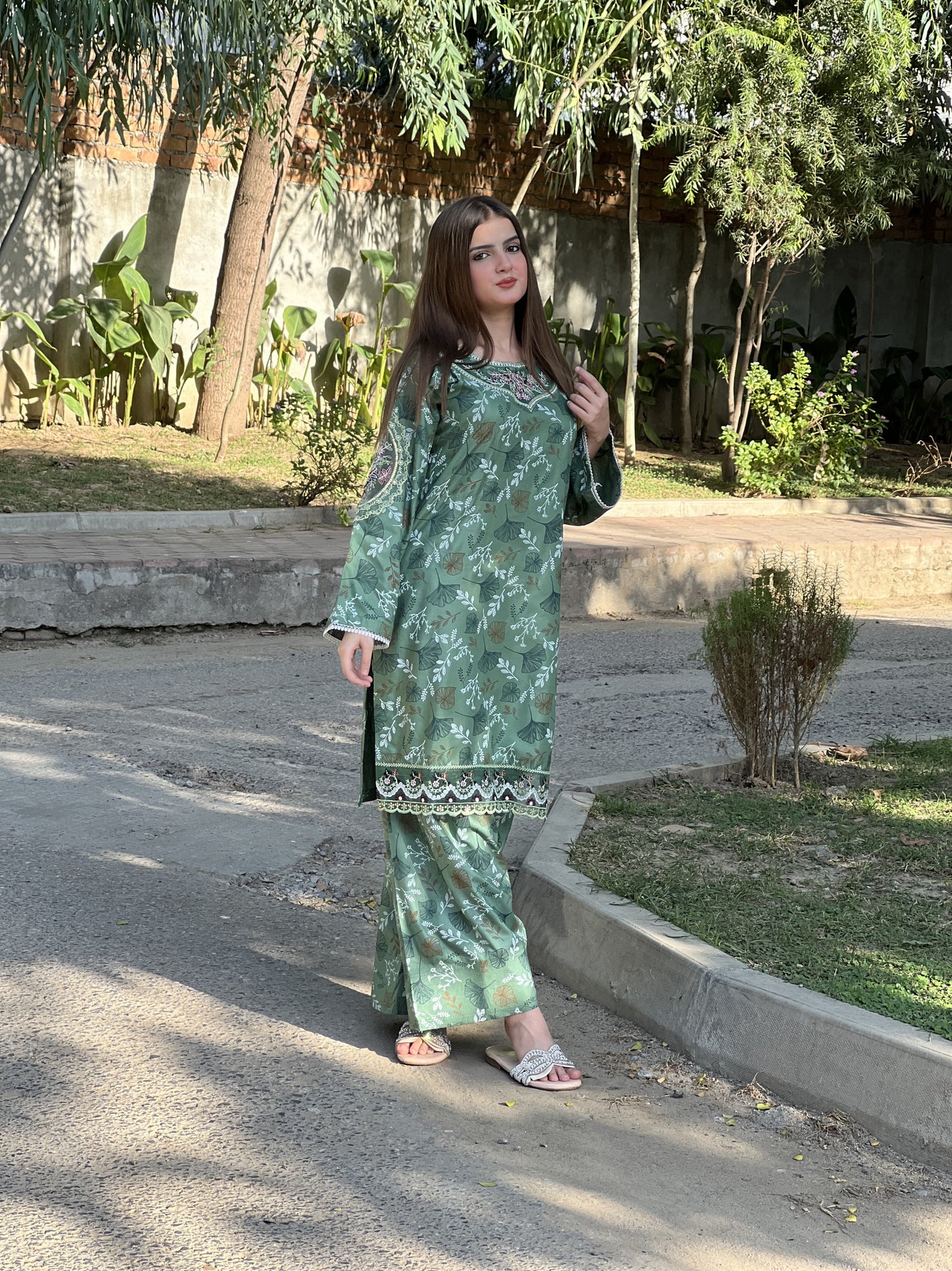 Wafa embroidery 2 peice dress