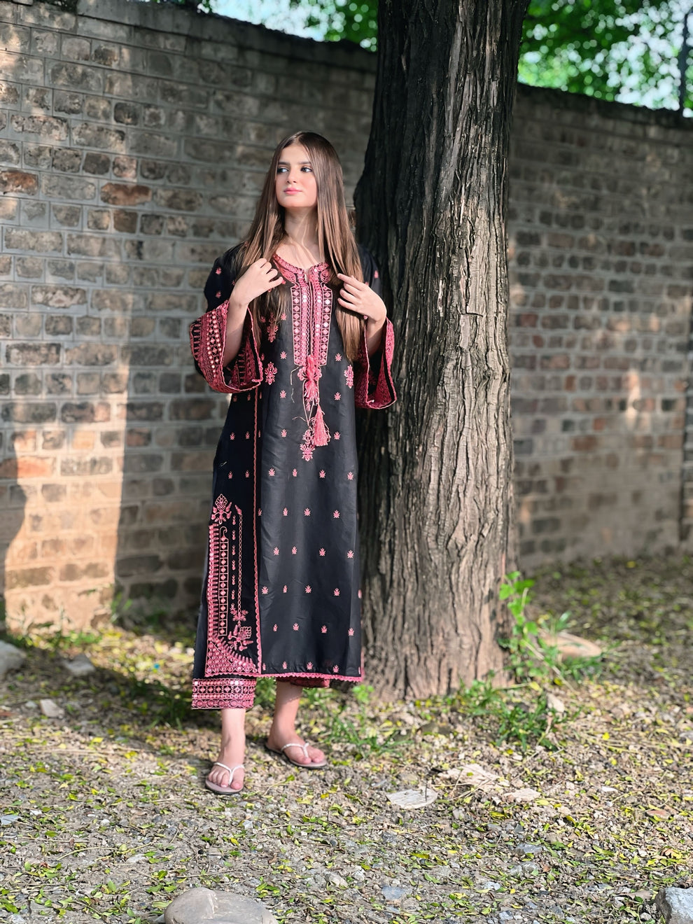 Ajal embroided dress