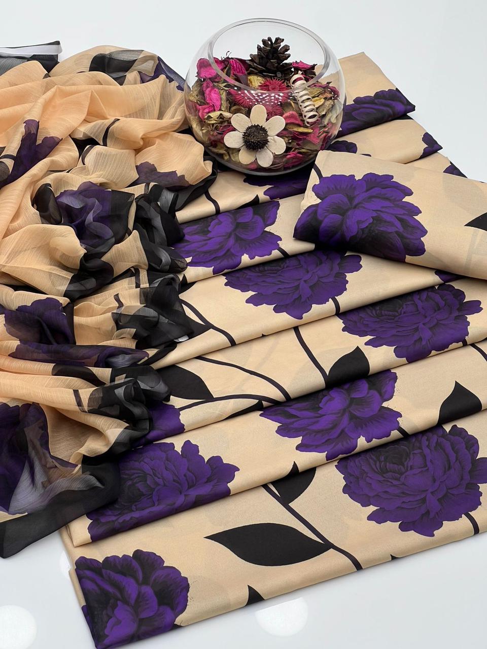 3pc lawn unstiched dress